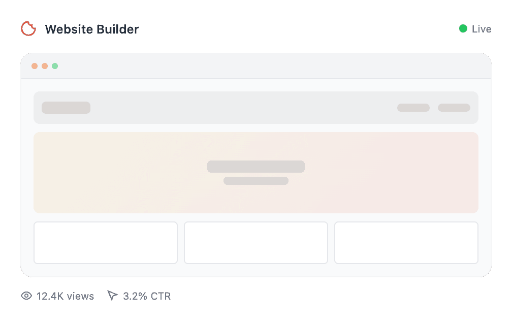 Website builder with drag-and-drop interface